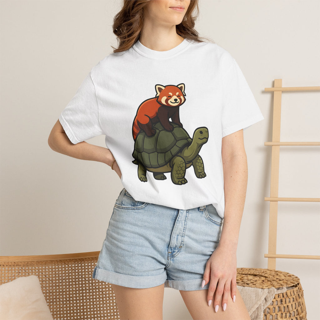 Red Panda Tortoise Shirt Animals Buddies Unisex Gift Sweet product image 6