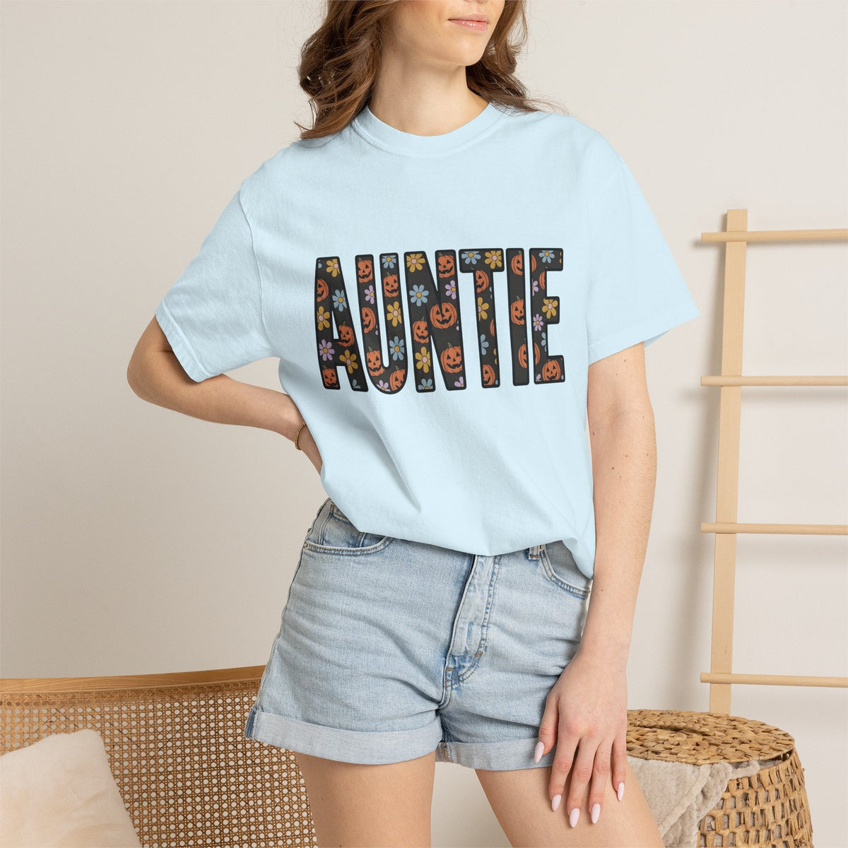 Pumpkin Flower Motif Shirt Halloween Family Unisex Gift product image 9