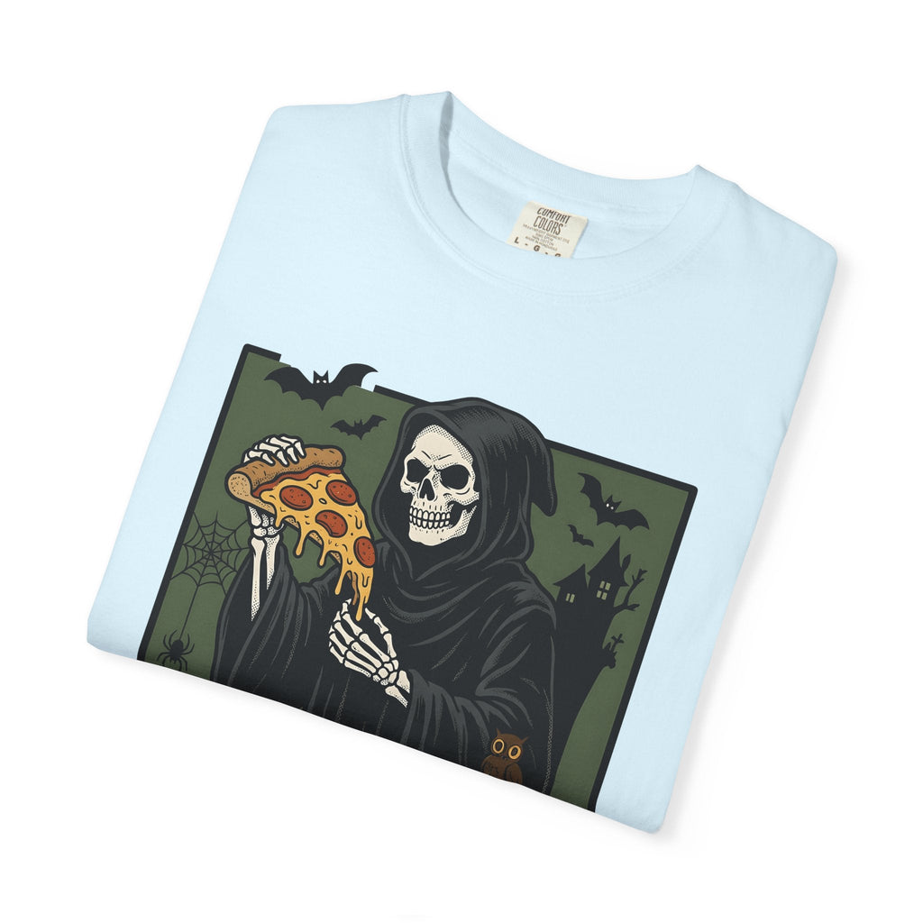 Death Skeleton Pizza Shirt Halloween Macabre Unisex Gift product image 9