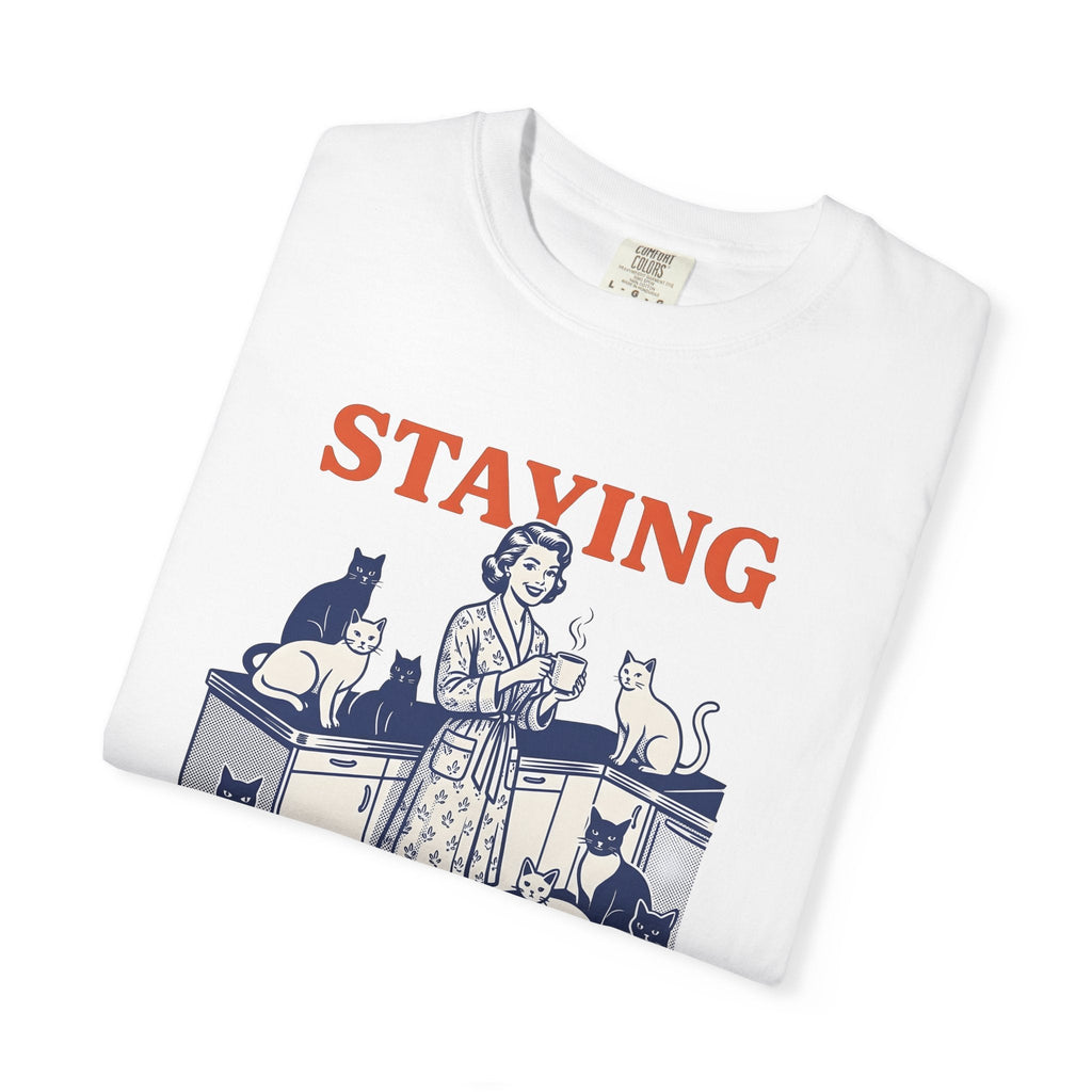 Lady With Cats Shirt Cat Dwelling Gift for Women Nostalgic product image 5