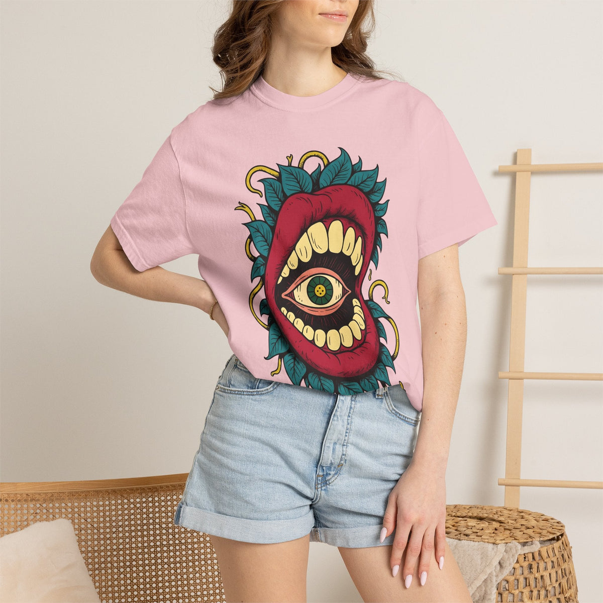 Surreal Mouth Eye Shirt Boho Chic Gothic Gift Women Tattoo product image 13