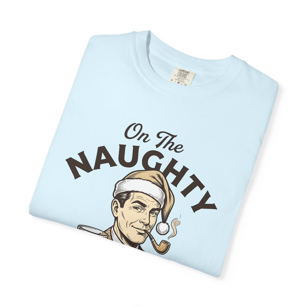 Man Santa Hat Shirt Christmas Humor Unisex Gift Vintage Tee Santa Beard T-Shirt
