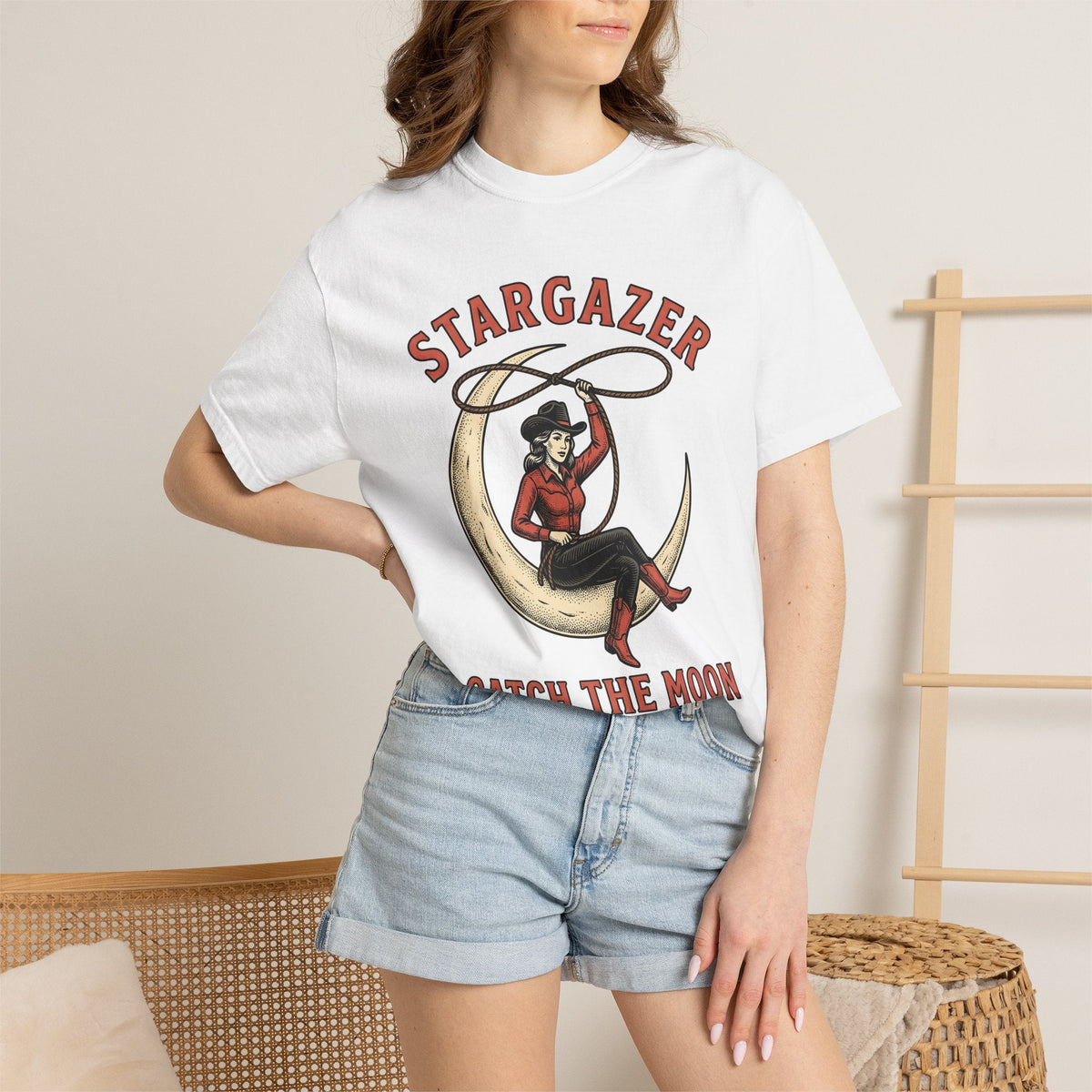Cowgirl Moon Shirt St. Valentines Day Cowboy Gift Women product image 6