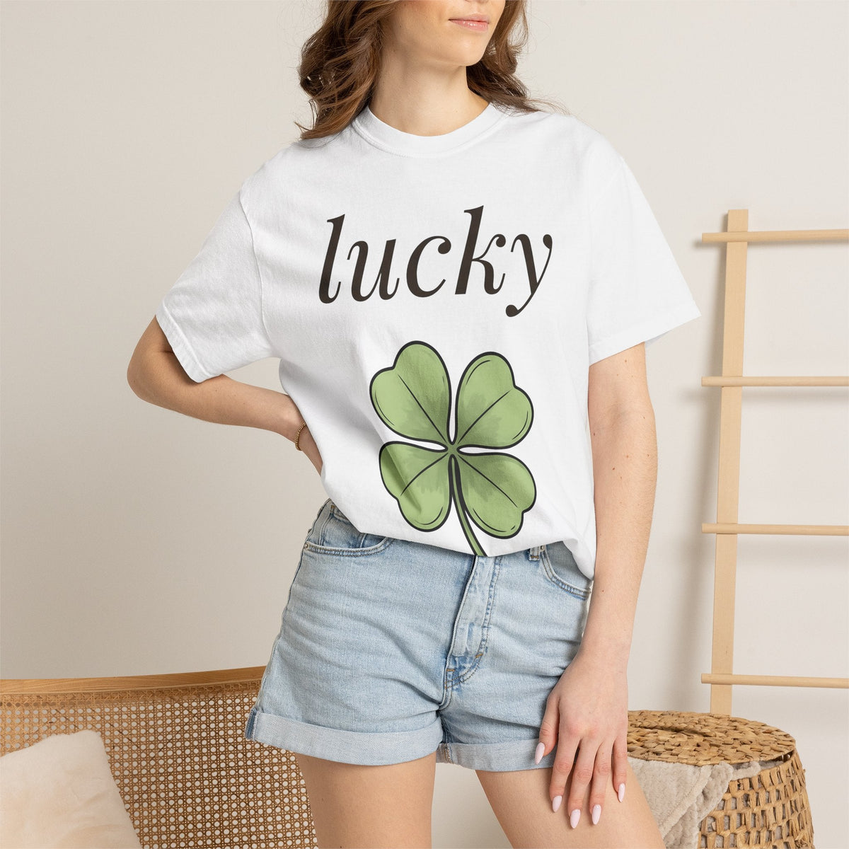 Four Leaf Clover Shirt Holiday Luck Unisex Gift Hand Drawn product image 6