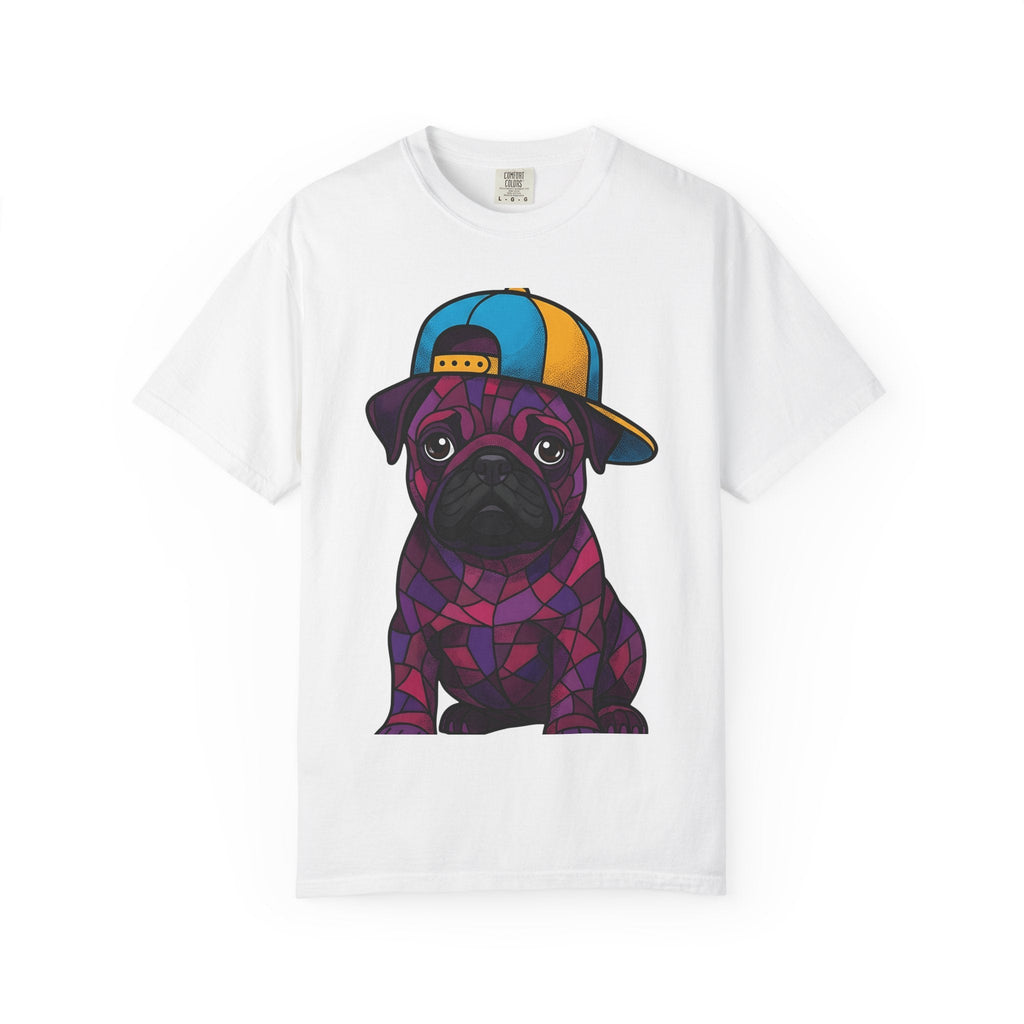 Pug Puppy Shirt Dog Casual Wear Unisex Gift Stained Glass product image 1