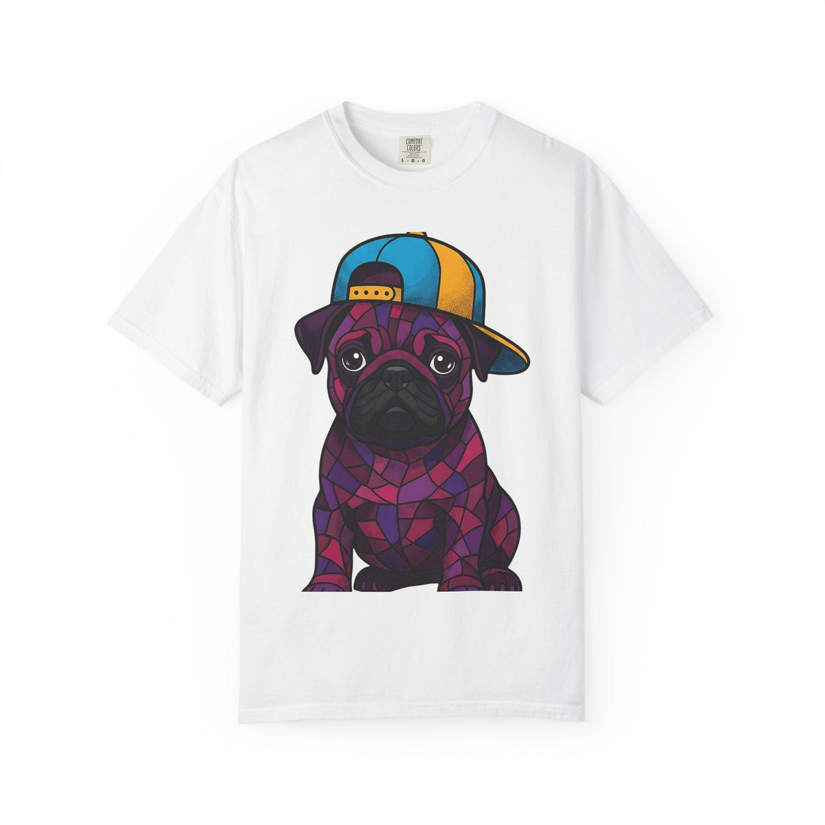 Pug Puppy Shirt Dog Casual Wear Unisex Gift Stained Glass product image 1