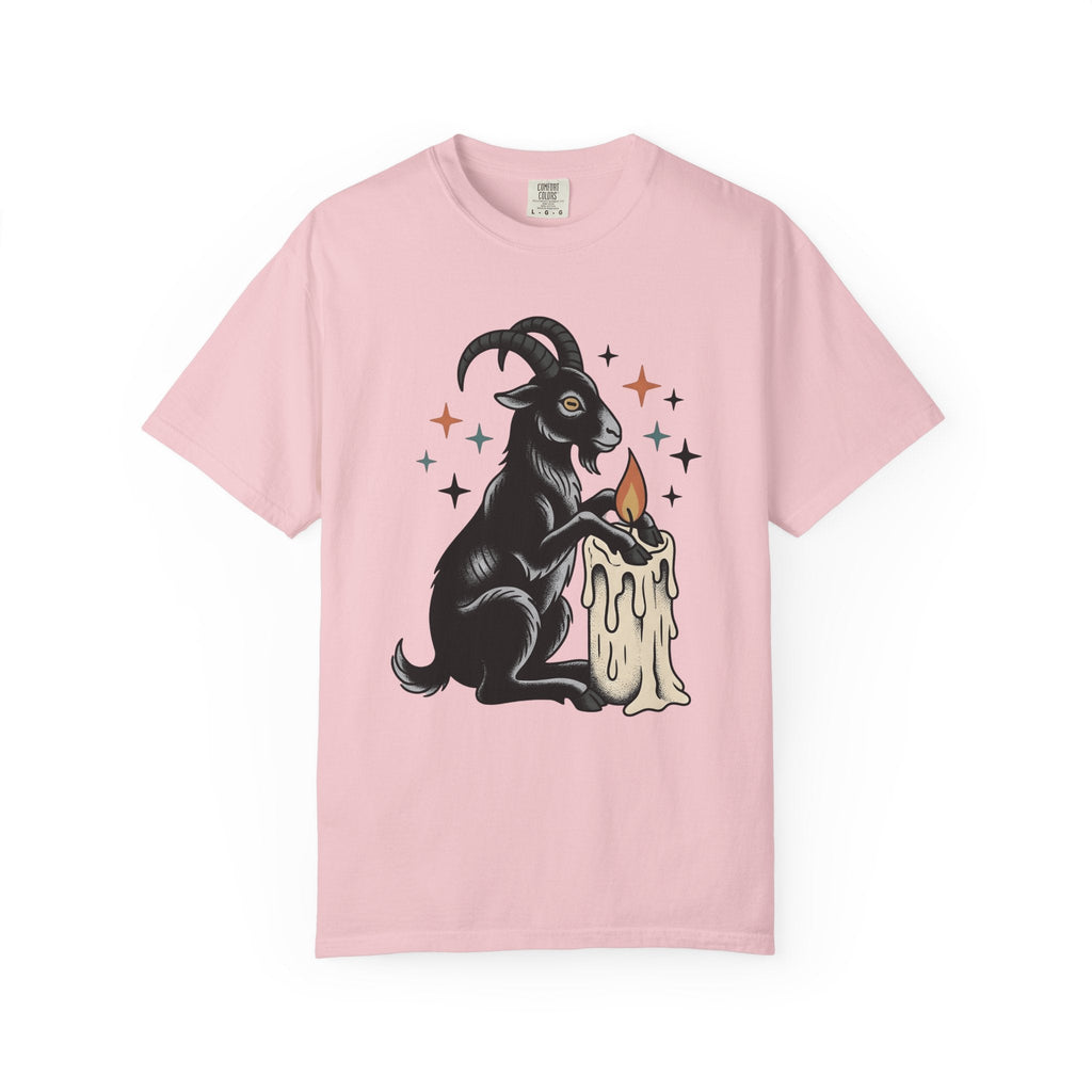 Goat Candle Shirt Boho Chic Gothic Unisex Gift Tattoo Tee product image 3