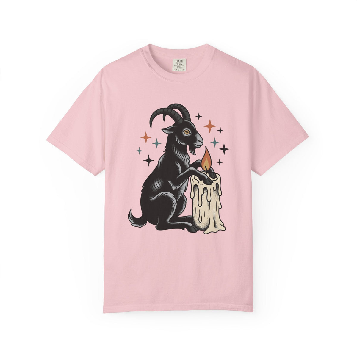 Goat Candle Shirt Boho Chic Gothic Unisex Gift Tattoo Tee product image 3
