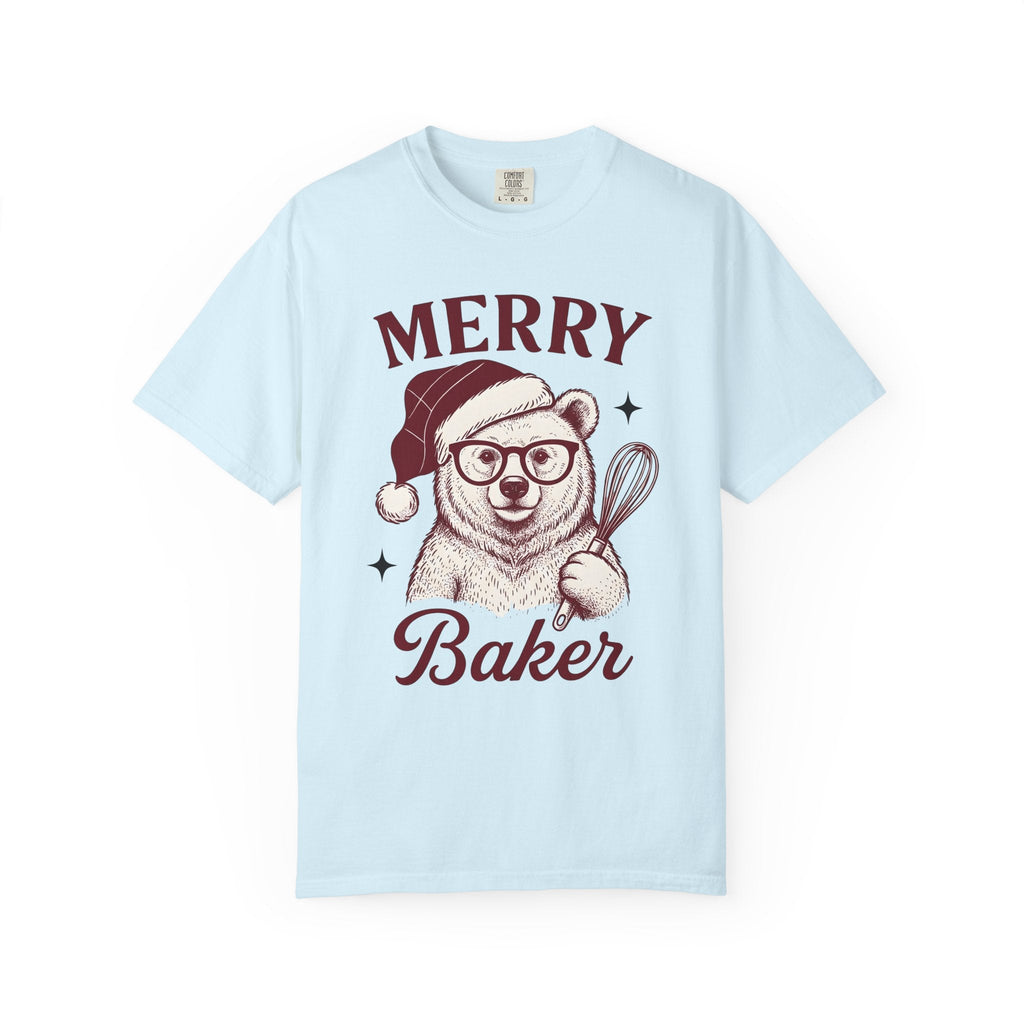 Bear Festive Hat Shirt Christmas Dessert Unisex Gift Doodle Tee Teddy T-Shirt