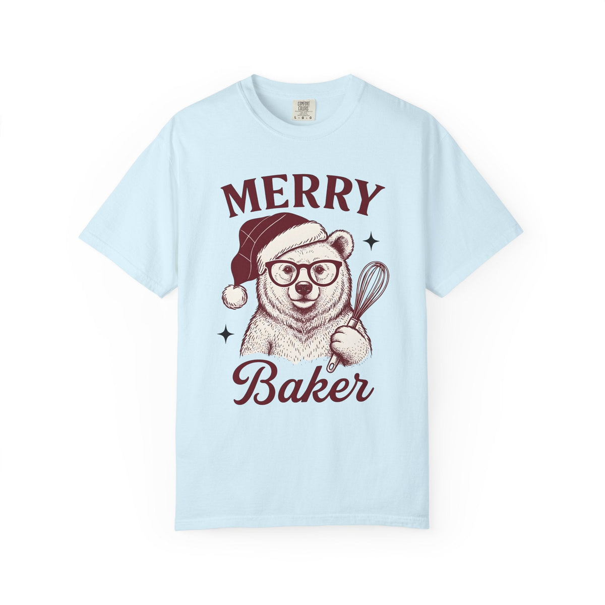 Bear Festive Hat Shirt Christmas Dessert Unisex Gift Doodle Tee Teddy T-Shirt