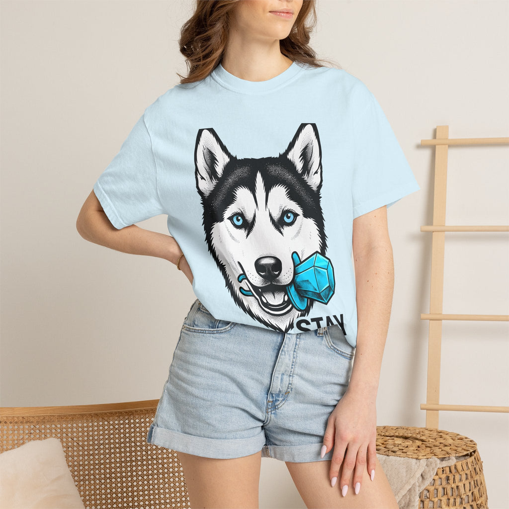 Husky Puppy Shirt Dog Wildlife Unisex Gift Old School Tee product image 9