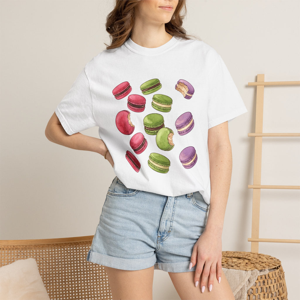 Macaron Design Shirt Desserts Pastry Unisex Gift Ink Tee product image 6
