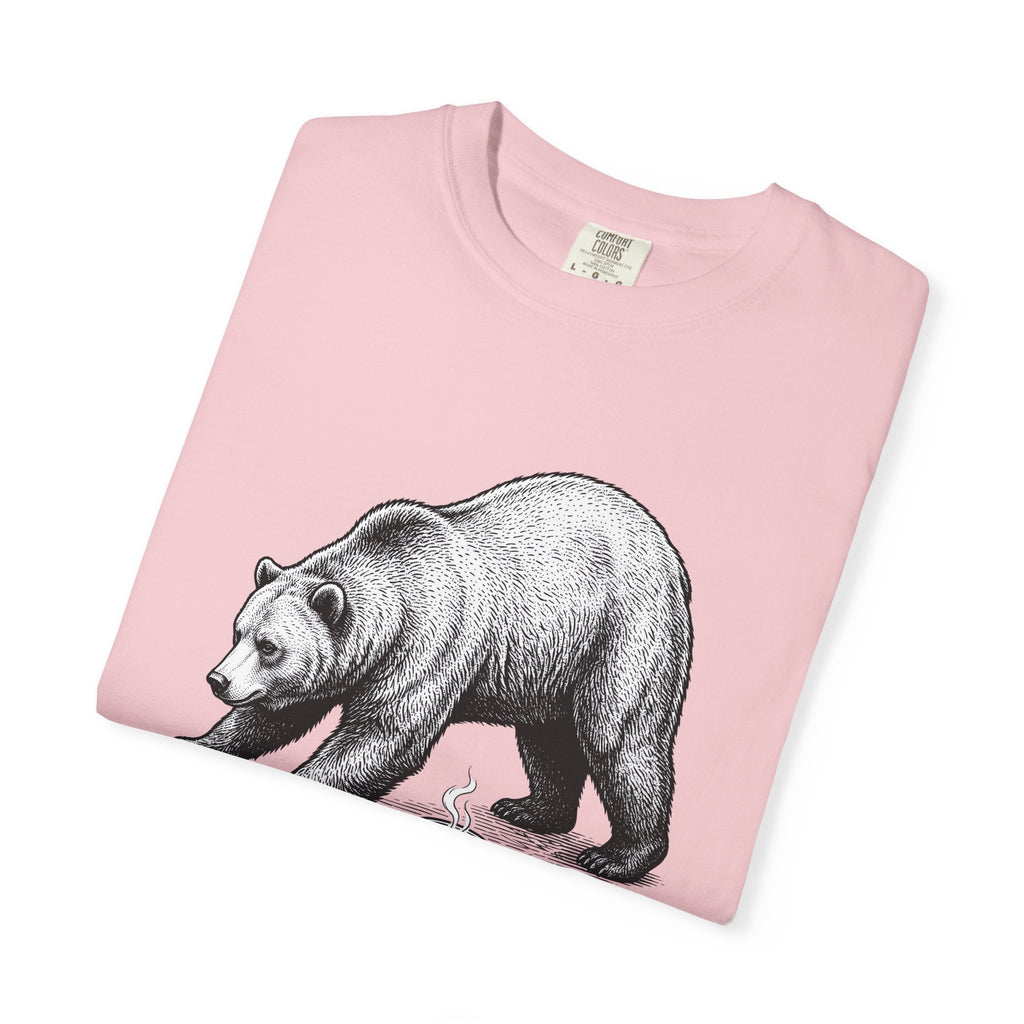 Bear Latte Shirt Coffee Outdoors Unisex Gift Sketch Tee Latte Art T-Shirt Coffee