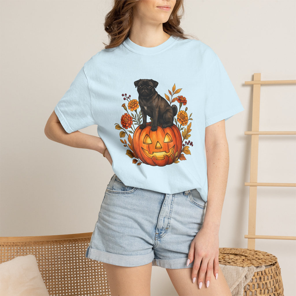 Pug Pumpkin Shirt Halloween Canine Fan Unisex Gift Old product image 10