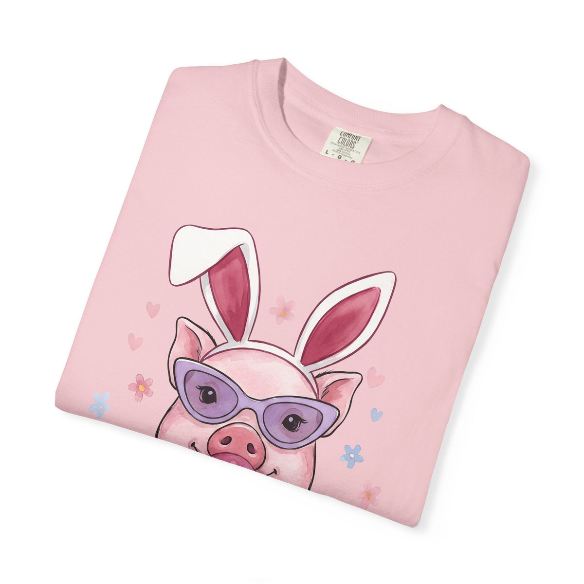 Pig Bunny Ears Shirt Easter Farm Animals Unisex Gift Hand product image 11