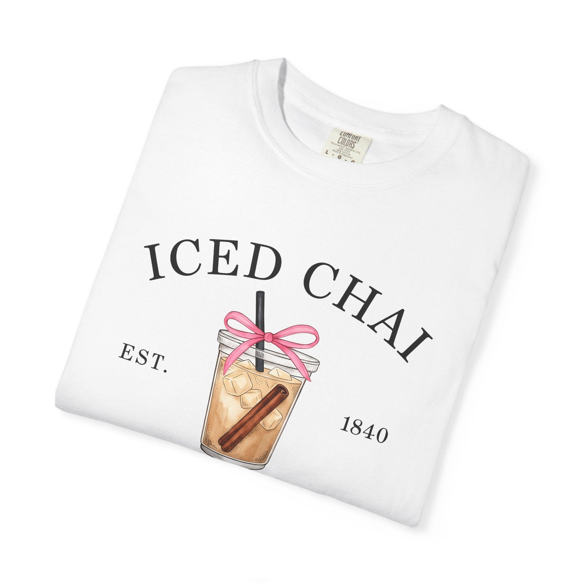 Iced Chai Cup Shirt Coffee Tea Unisex Gift Hand Drawn Tee Chai Mug T-Shirt