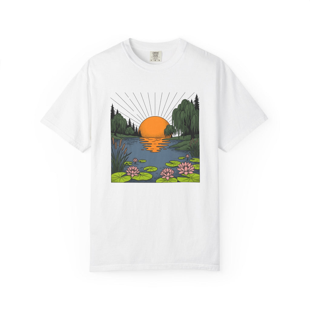 Twilight Lake Scene Shirt Nature Wildlife Gift Women Garden product image 1
