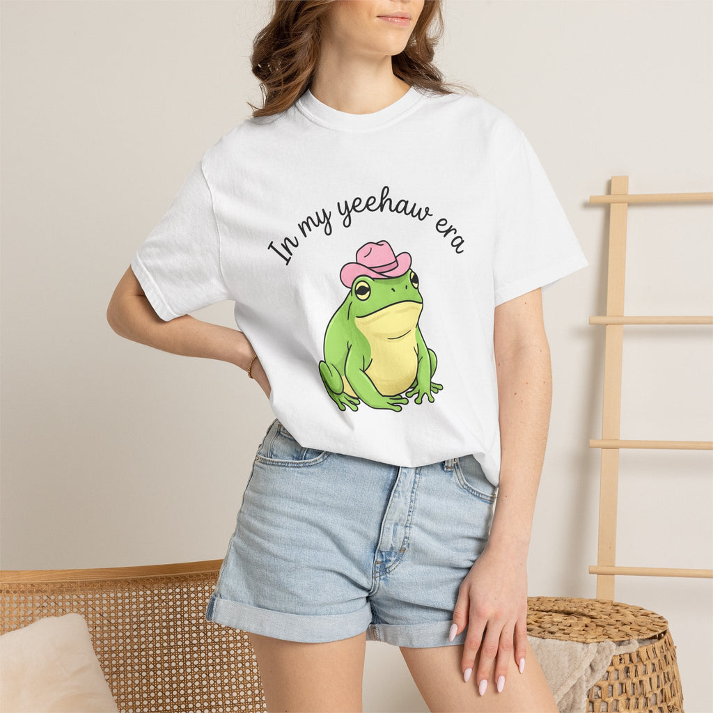 Frog Cowboy Hat Shirt Funny Wildlife Unisex Gift Caricature Tee Toad T-Shirt