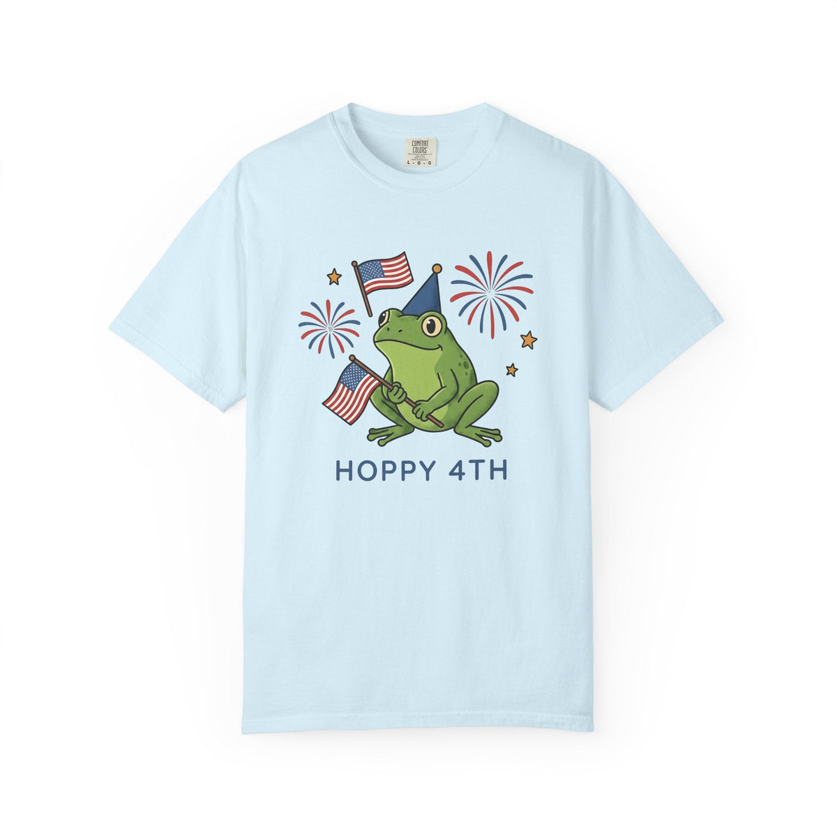 Frog Party Hat Shirt 4th Of July Animal Unisex Gift Cartoon Tee Toad T-Shirt