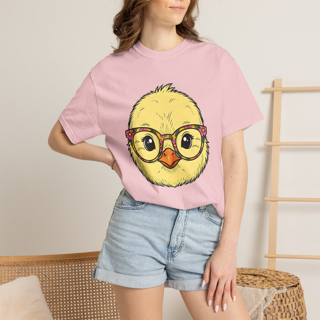 Chick Face Shirt Easter Animal Gift for Women Cartoon Tee product image 12