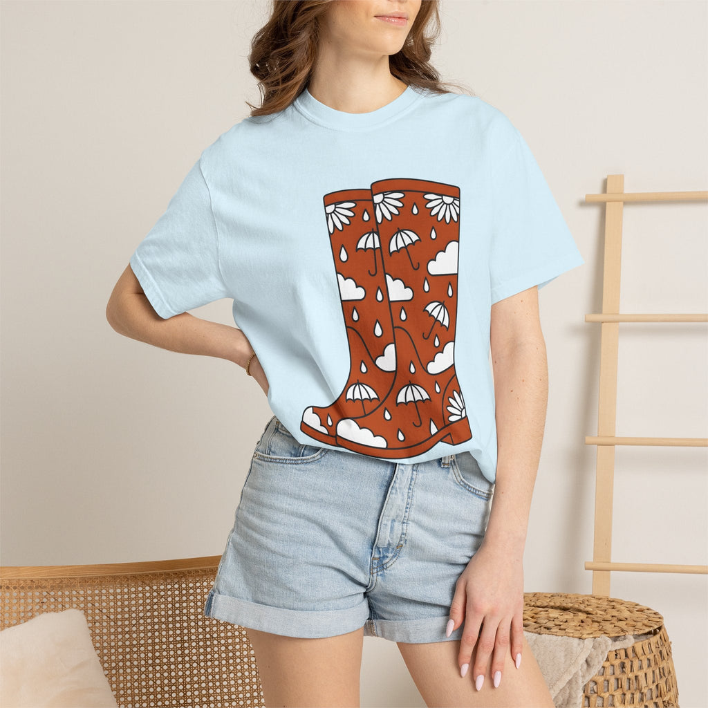 Rain Footwear Shirt Easter Nature Gift Women Fun Tee Boots product image 9