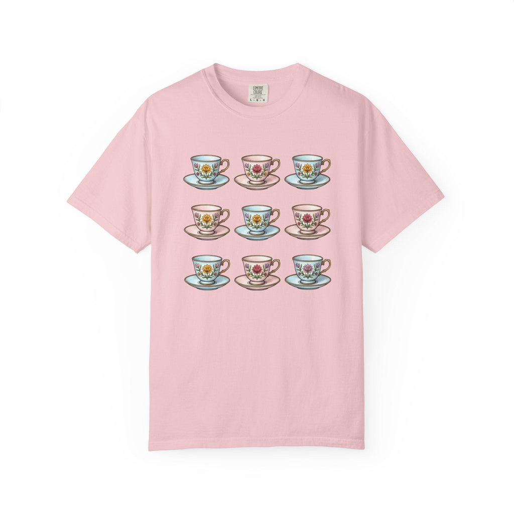 Flower Tea Cup Shirt Easter Drink Unisex Gift Classic Tee Teacup T-Shirt Easter