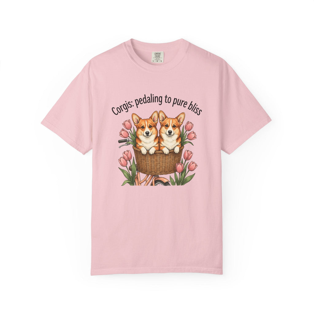 Corgi Dogs Shirt Dog Blossom Unisex Gift Line Art Tee product image 3