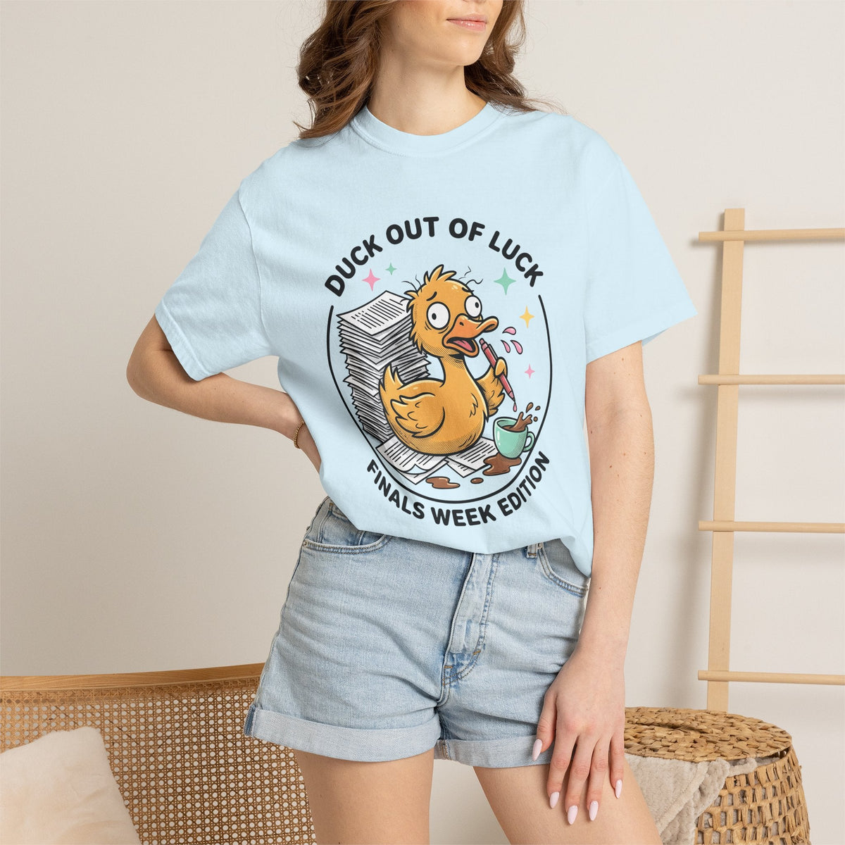 Anxious Duck Shirt Teachers Pupil Unisex Gift Comic Tee product image 9