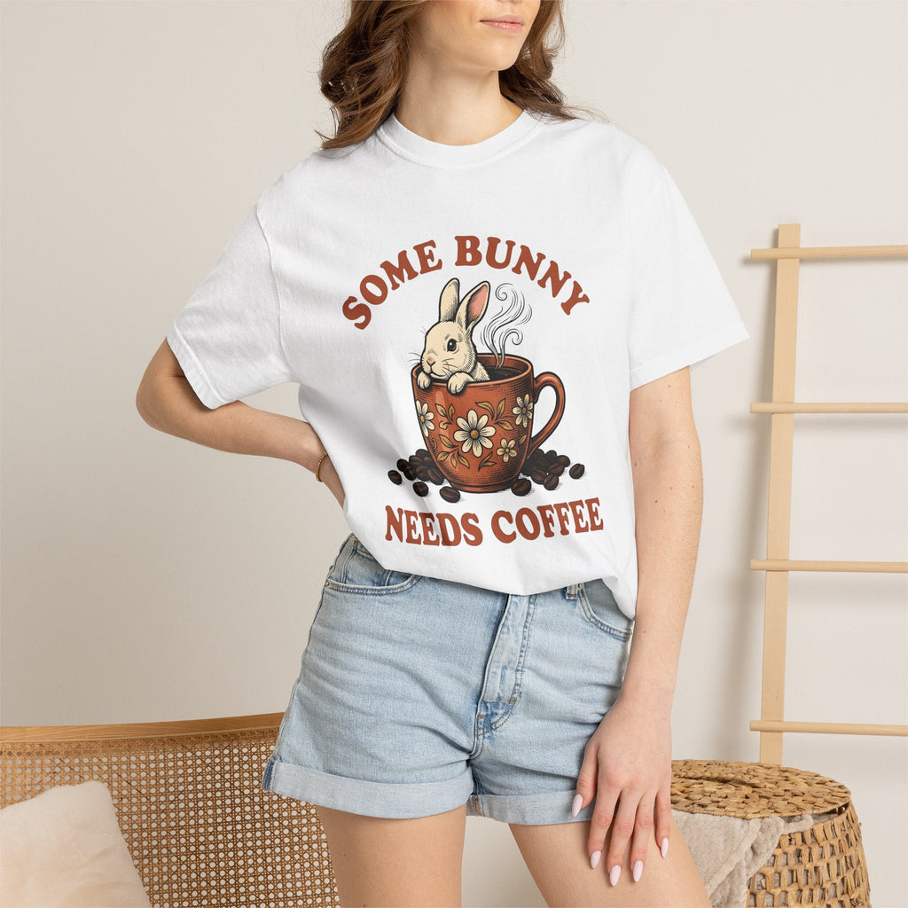 Hare Coffee Cup Shirt Easter Mocha Unisex Gift Farmhouse Tee Coffee Mug T-Shirt