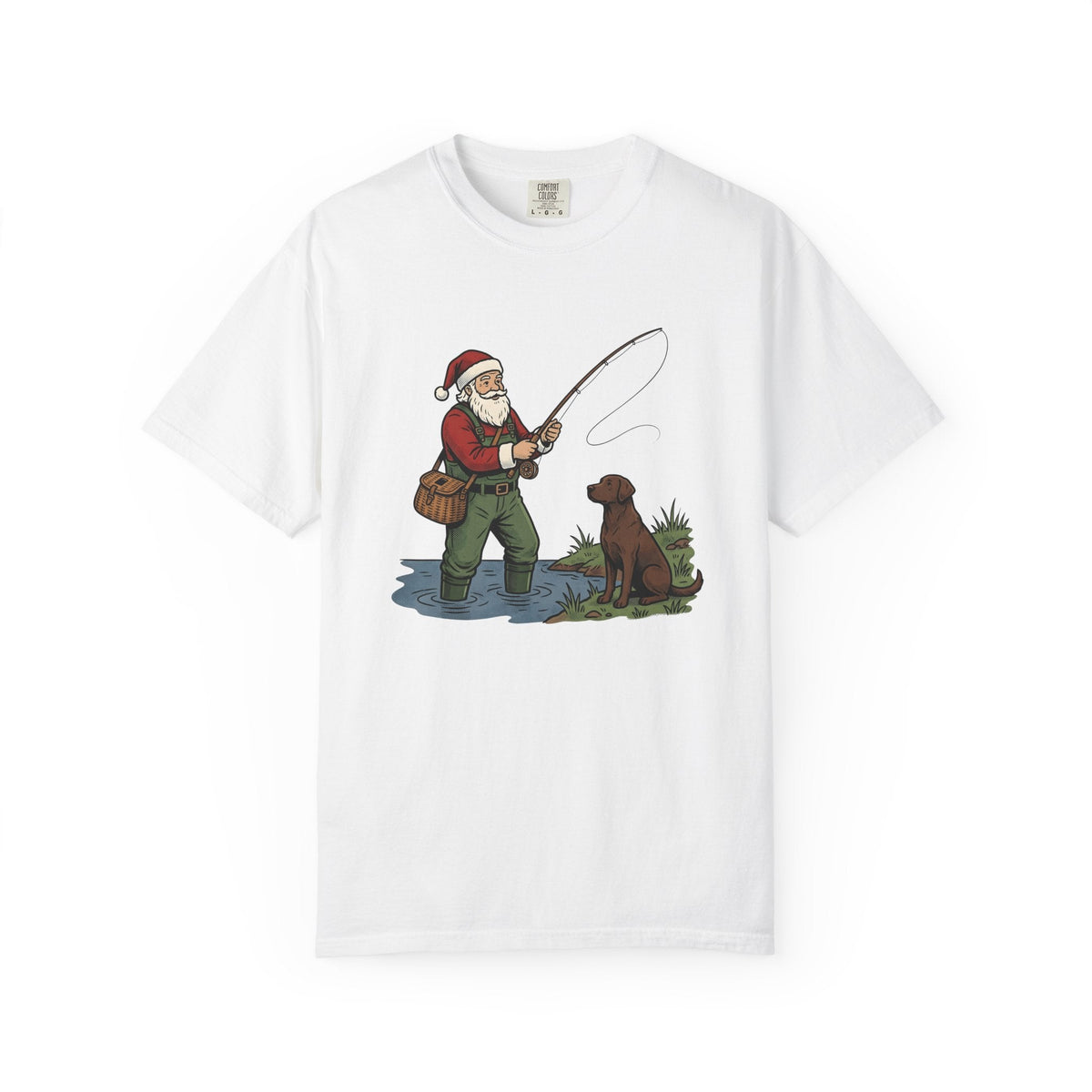 Holiday Fisherman Shirt Christmas Hobby Unisex Gift Sketch product image 1