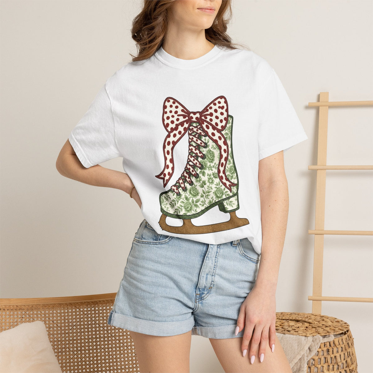 Ice Skating Shoe Shirt Christmas Frost Unisex Gift Nostalgic Tee Skate T-Shirt