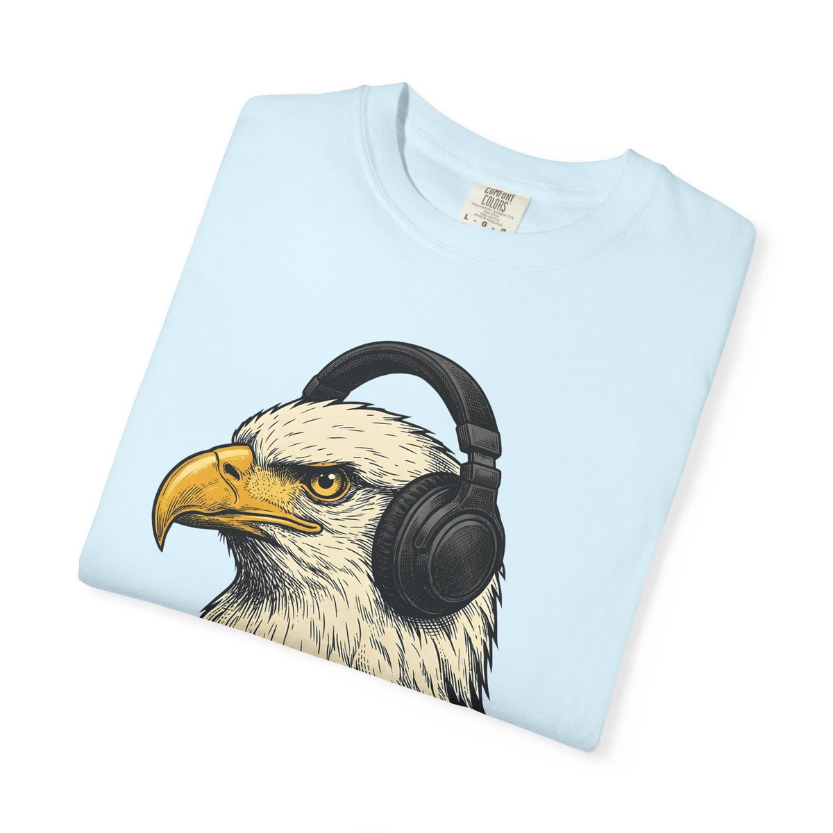 Eagle Headphones Shirt Animals Music Unisex Gift Hand Drawn product image 8