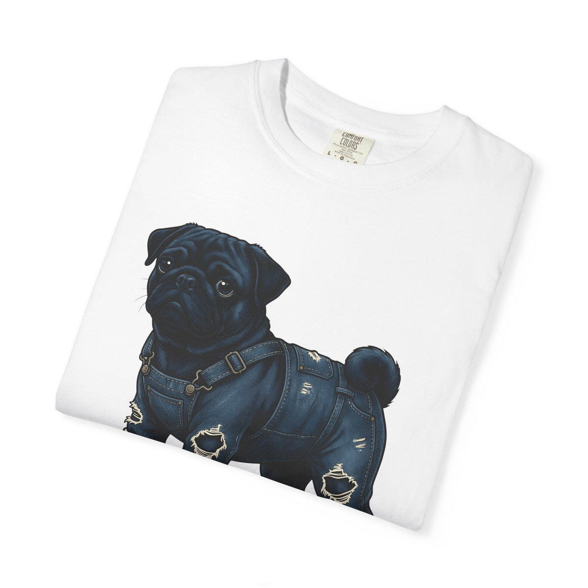 Pug Dog Shirt Fashion Unisex Gift Hand Drawn Tee Poodle product image 5