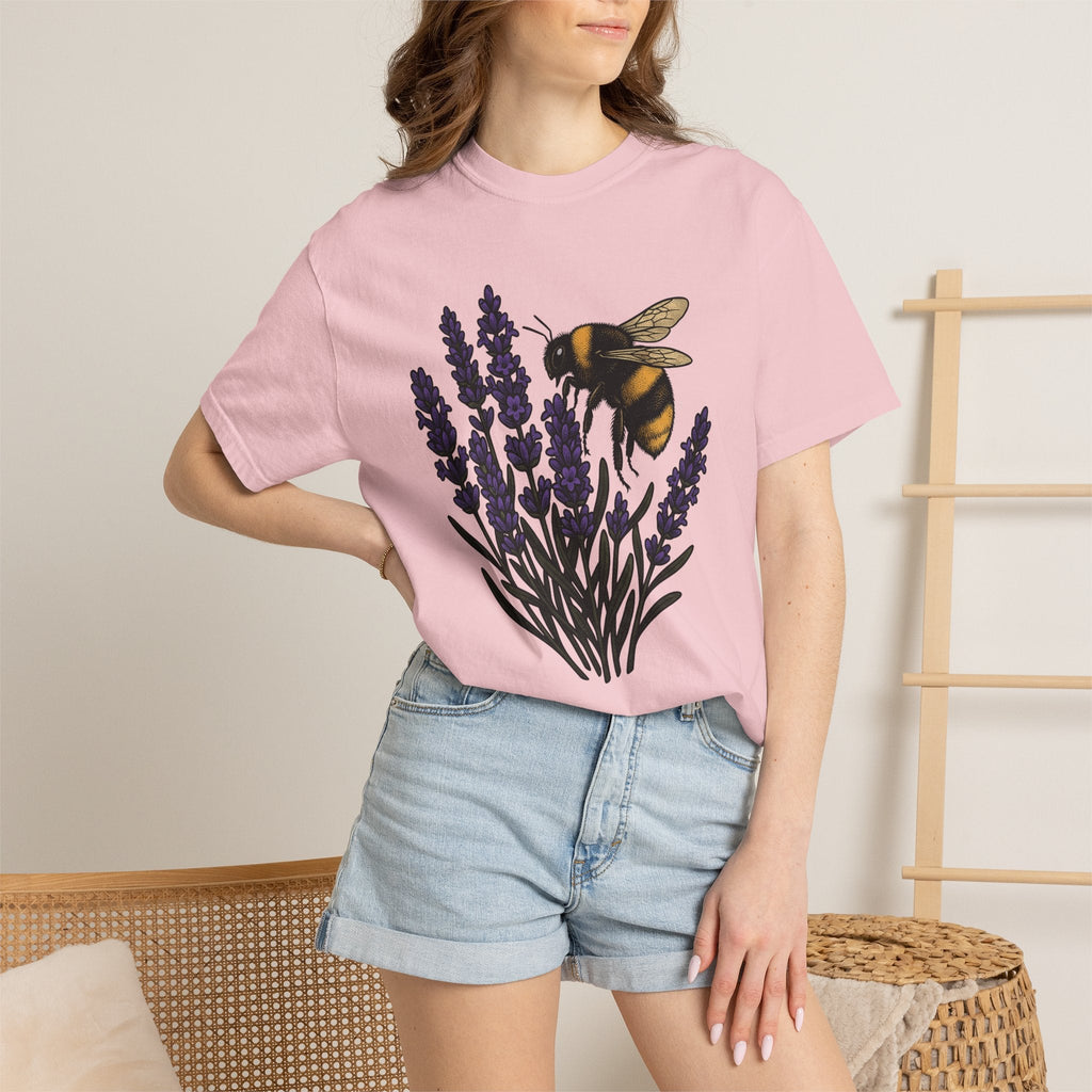 Honeybee Lavender Shirt Mom Outdoors Gift for Women Floral product image 12