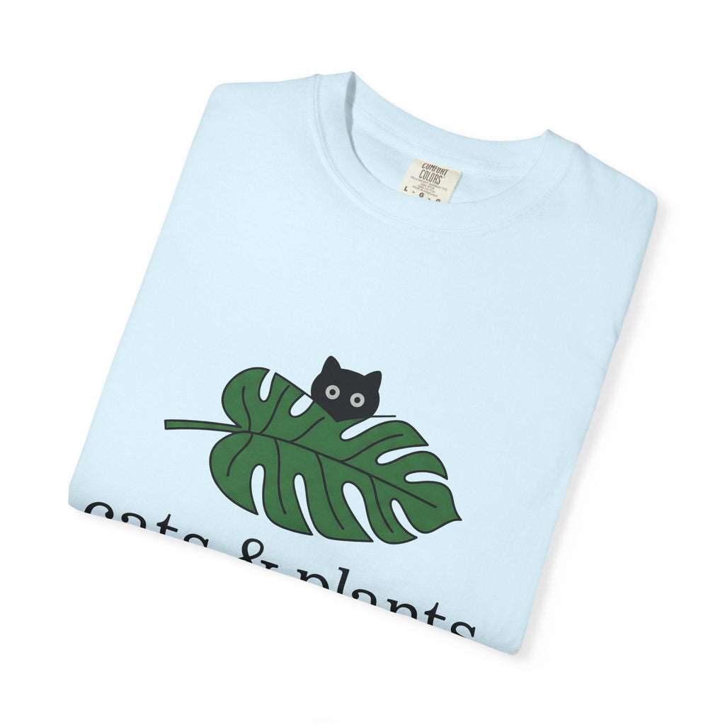 Black Feline Foliage Shirt Cat Greenery Gift Women Plain product image 8