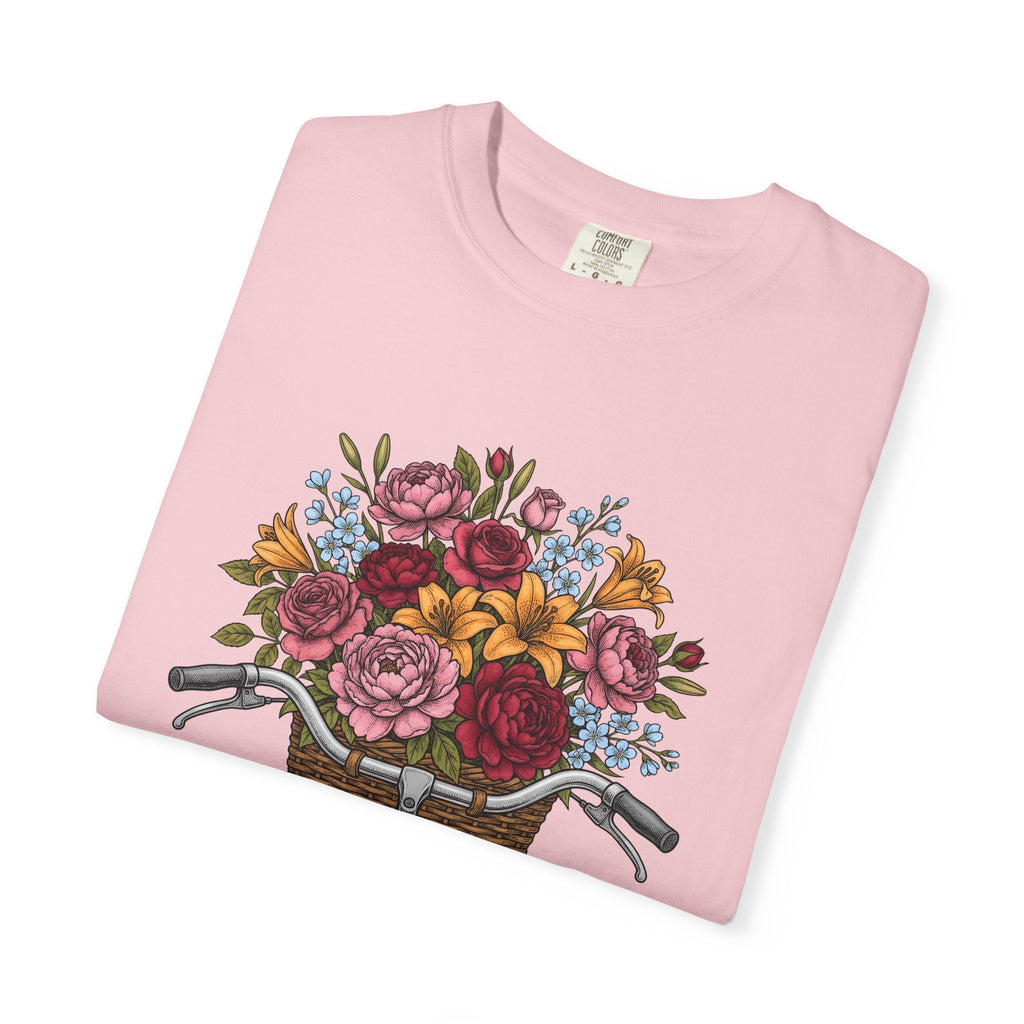 Cycle Basket Flowers Shirt Easter Petals Unisex Gift Floral product image 11