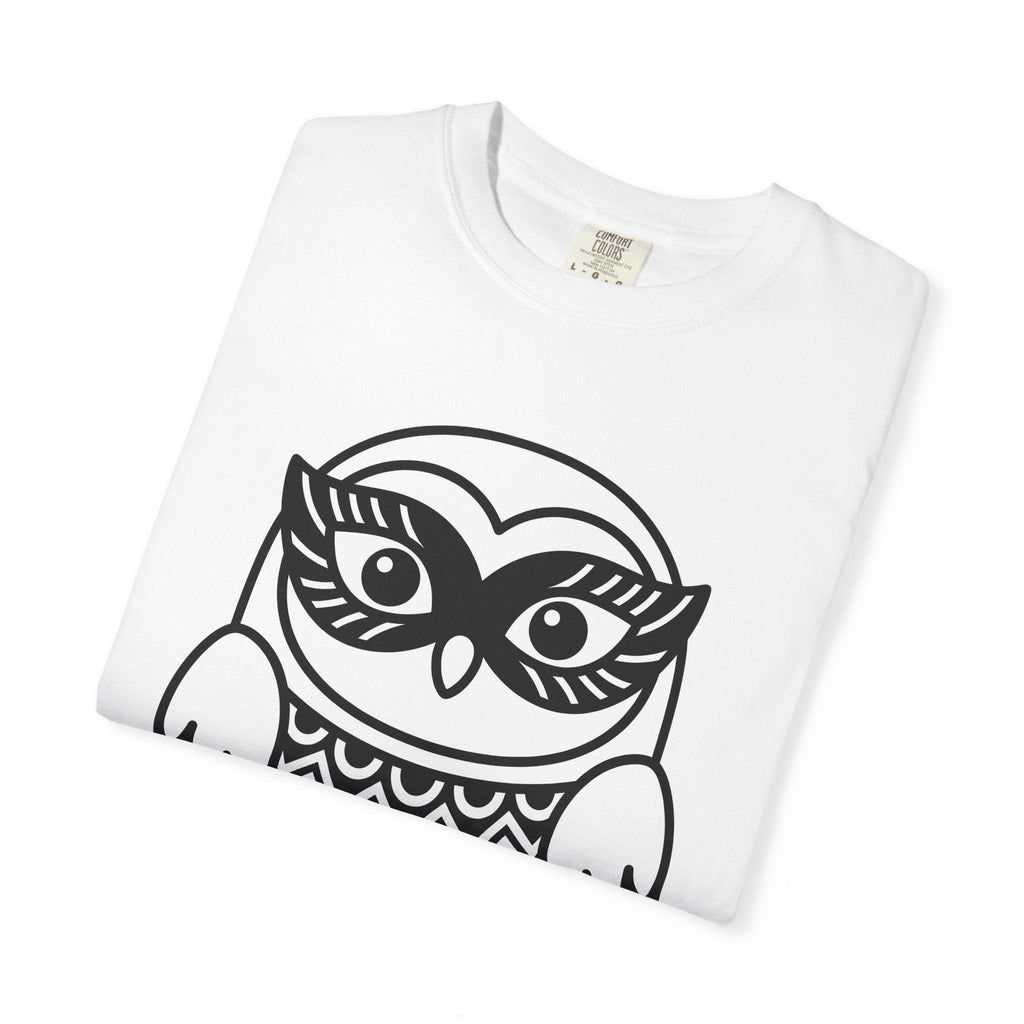 Owl Drawing Shirt Nature Unisex Gift Folk Tee Hoot T-Shirt product image 5