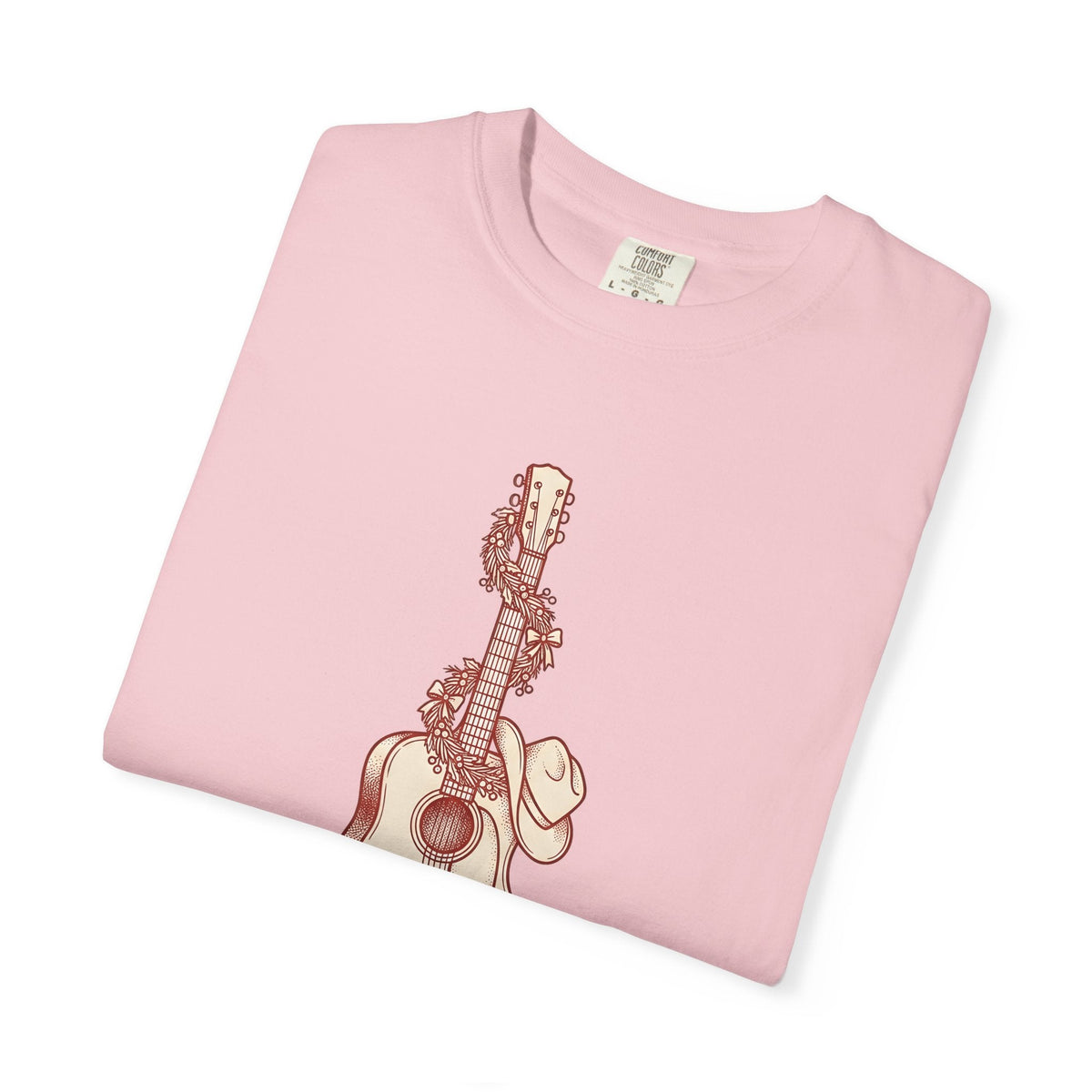 Guitar Wreath Shirt Christmas Music Unisex Gift Hand Drawn product image 11
