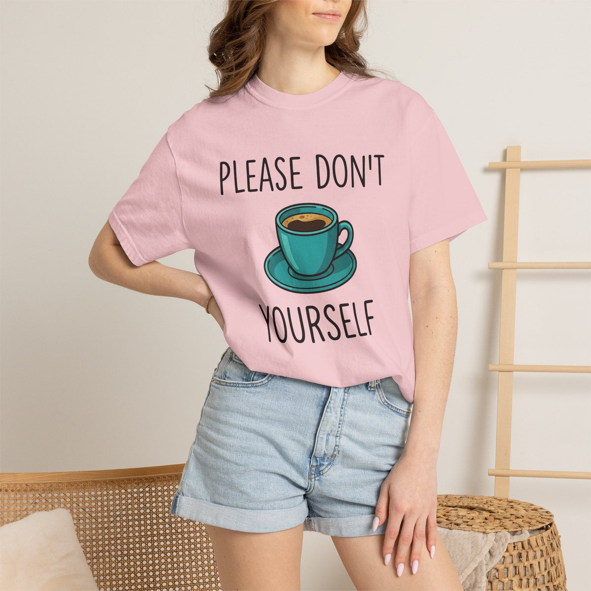 Coffee Cup Shirt Coffee Fun Unisex Gift Kawaii Tee Mug T-Shirt Coffee Fan Cute