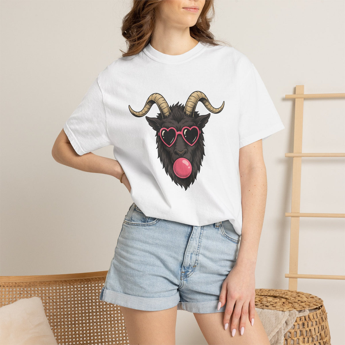 Goat Head Shirt Christmas Wildlife Unisex Gift Digital Tee product image 6