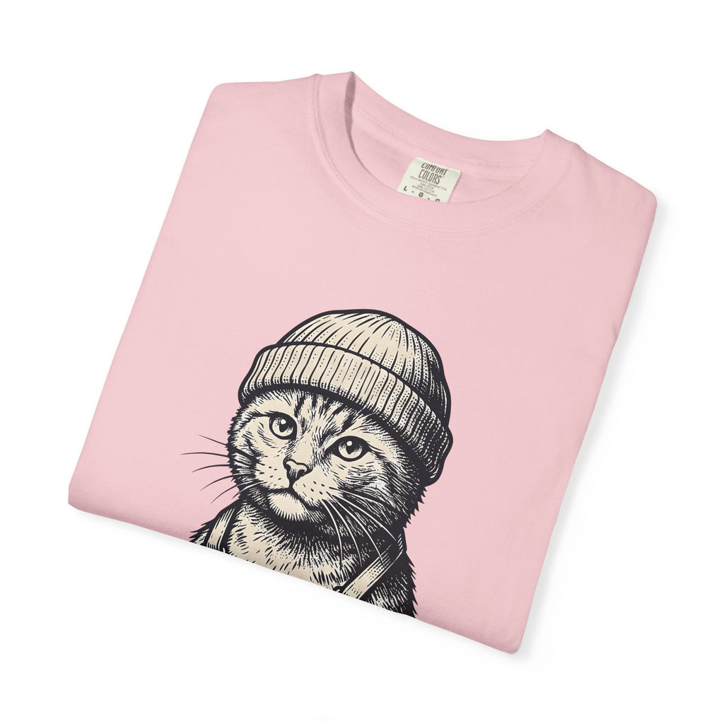 Feline Beanie Shirt Cat Mocha Gift Women Nostalgic Tee product image 11