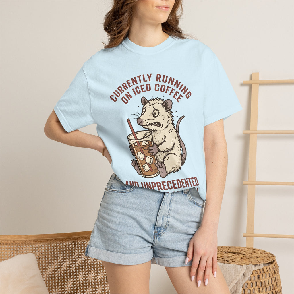 Possum Cold Coffee Shirt Fauna Unisex Gift Doodle Tee product image 9