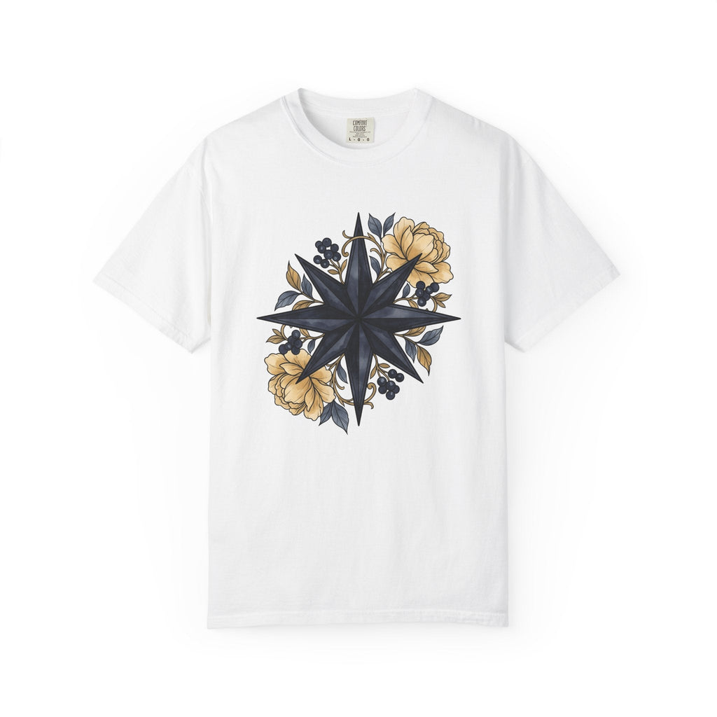 Compass Rose Shirt Boho Chic Plants Unisex Gift Floral Tee product image 1