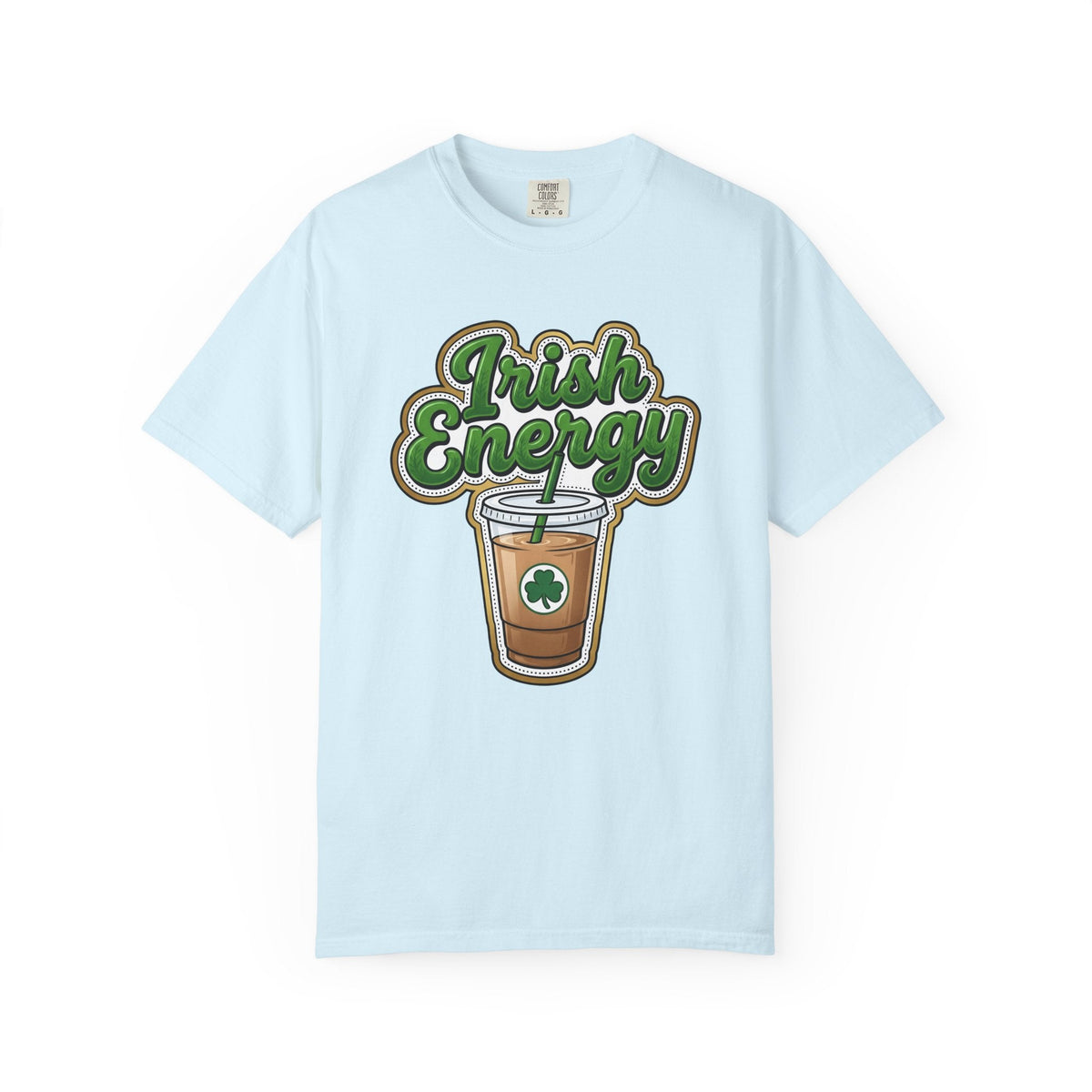 Iced Latte Glass Shirt St Patrick's Day Mocha Unisex Gift Comic Tee Coffee Cup