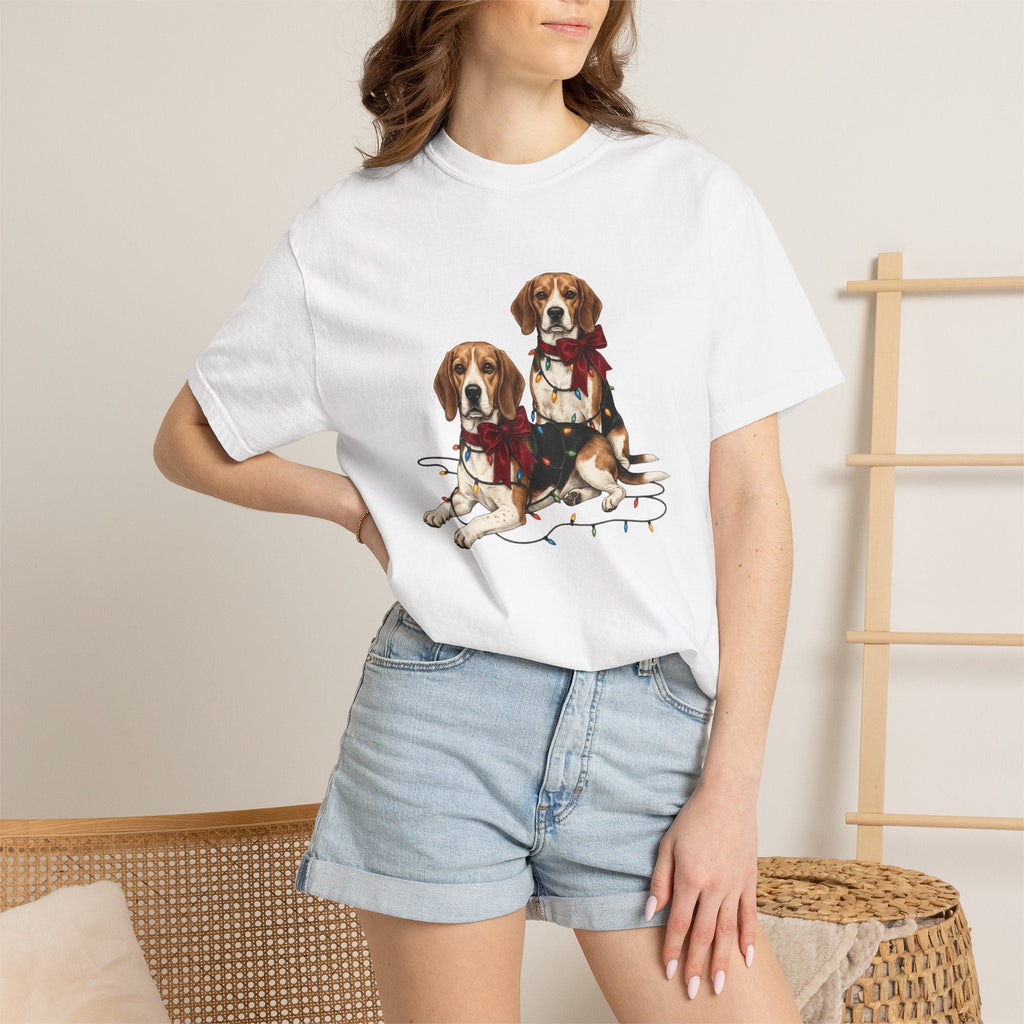 Beagle Dogs Shirt Dog Holiday Unisex Gift Realistic Tee product image 6