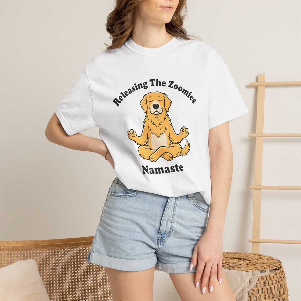Zen Dog Shirt Yoga Fitness Unisex Gift Illustration Tee product image 6