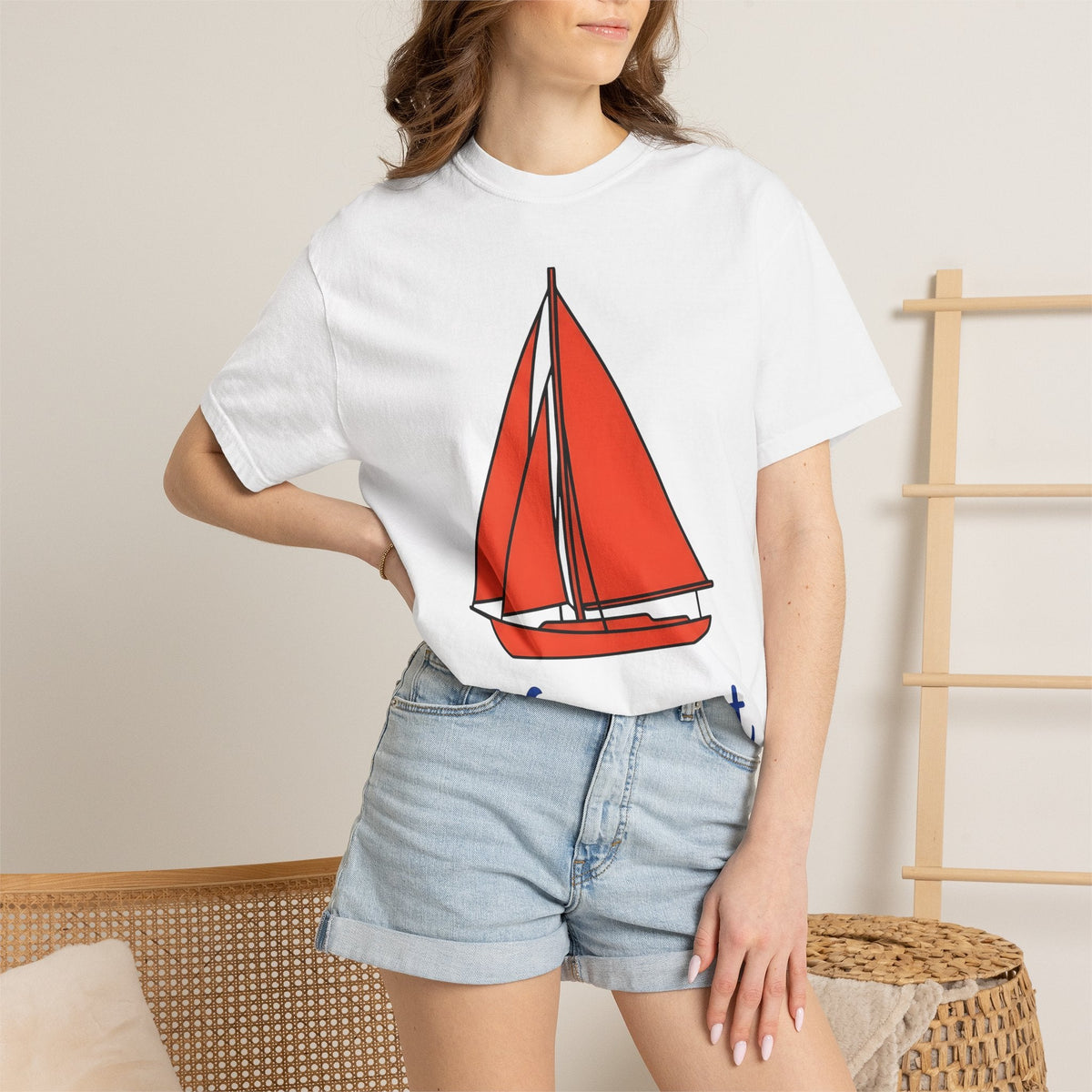Sailboat Shirt Nautical Holiday Unisex Gift Modern Tee product image 6