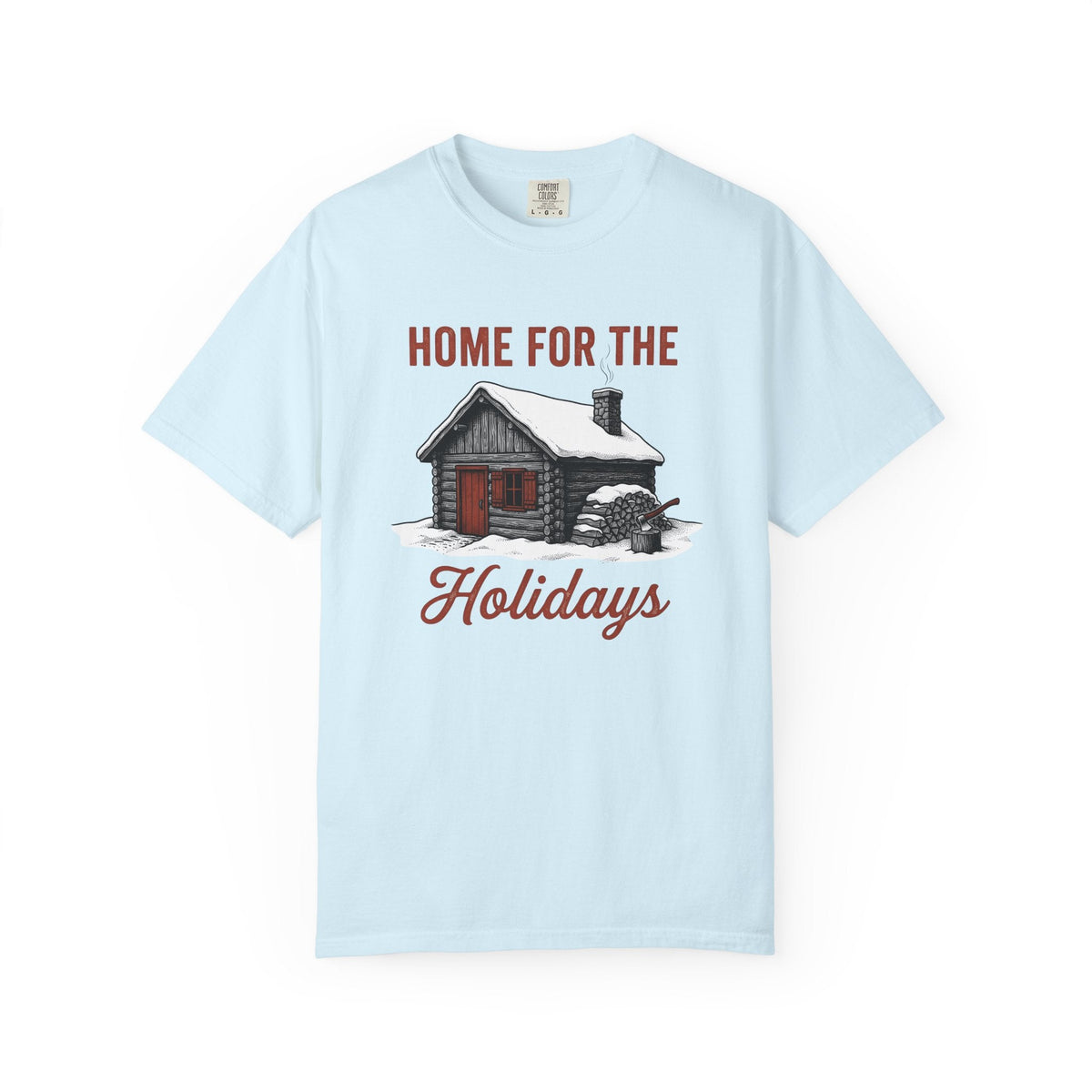 Log Cabin Shirt Christmas Winter Unisex Gift Vintage Tee product image 2