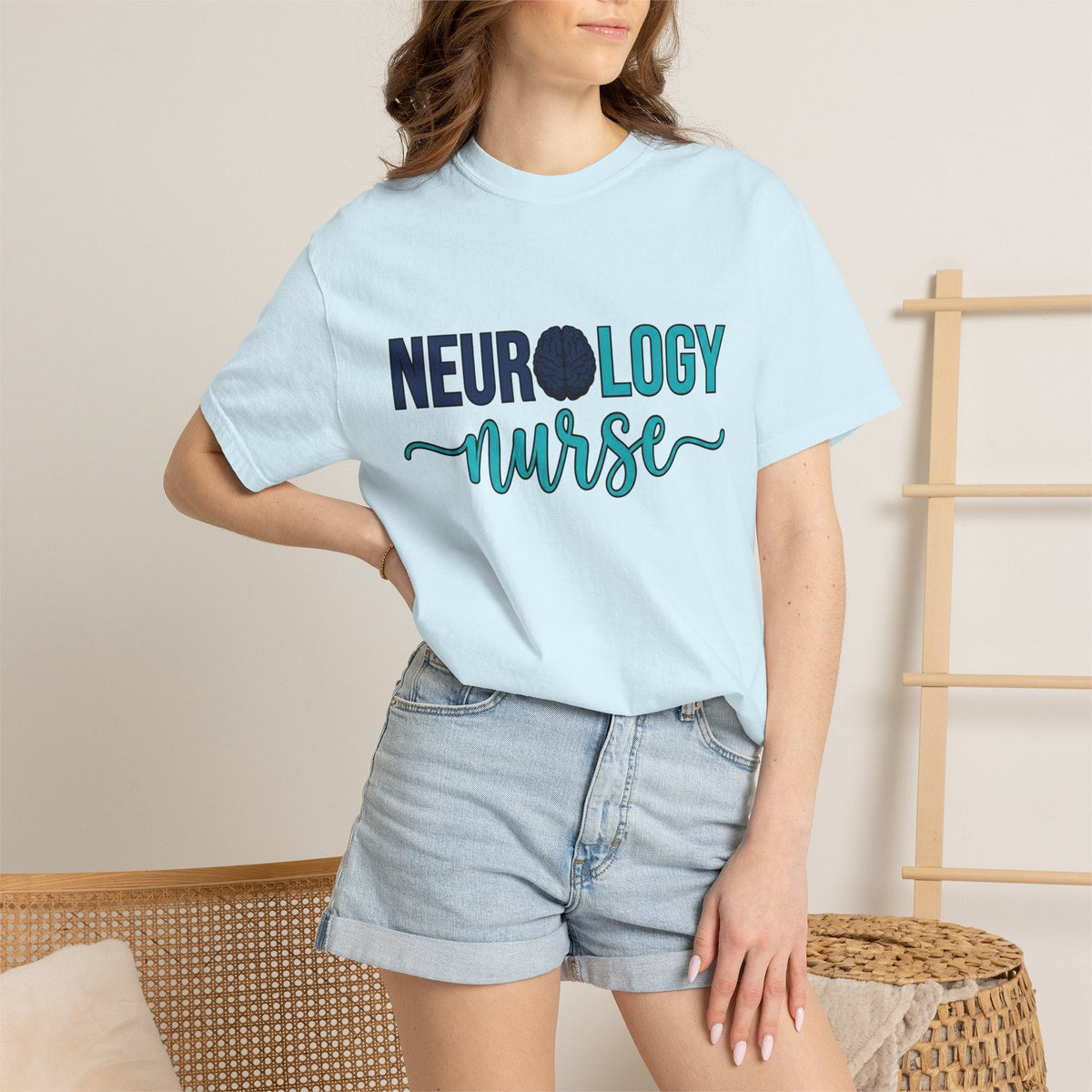 Brain Art Shirt Nurse Hospital Gift Women Heavy Tee product image 9