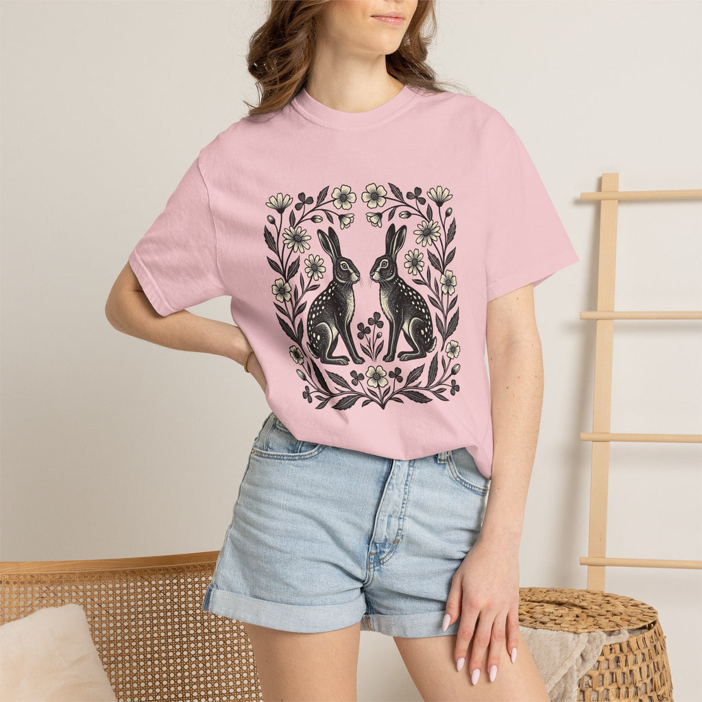 Bunny Bloom Shirt Animals & Flowers Plants Unisex Gift product image 12